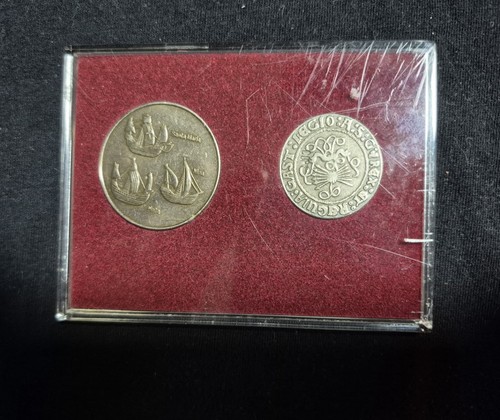 Commemorative 500th Anniversary Spanish II Real Coin Set 1492 & 1992 - Afbeelding 2 van 6