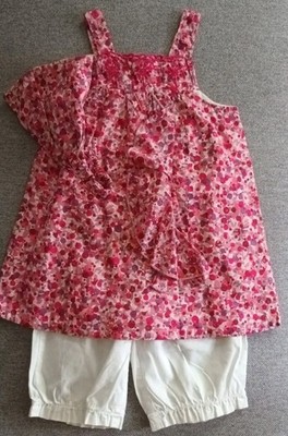 Vertbaudet Set Kleid Tunika 92 94 98 Bluse neu w weiß Hängerchen süß