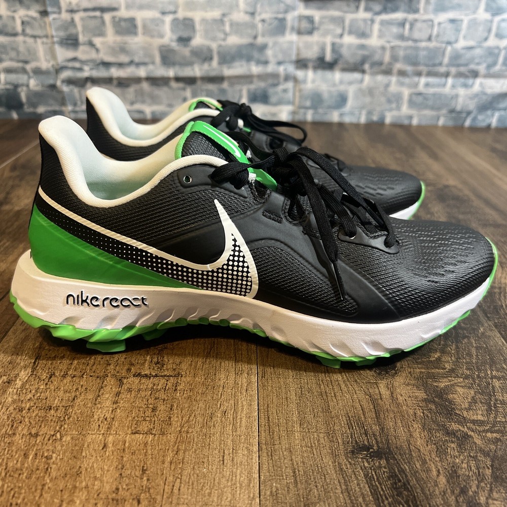 Nike React Infinity Pro Golf Shoes Mens Size 9 Black Green Spark CT6620-001 NWOB