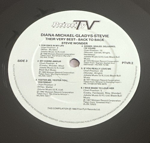 Various, Diana-Michael-Gladys-Stevie-Their Very Best-Back To Back - 2 x Vinyl Lp - Picture 6 of 8