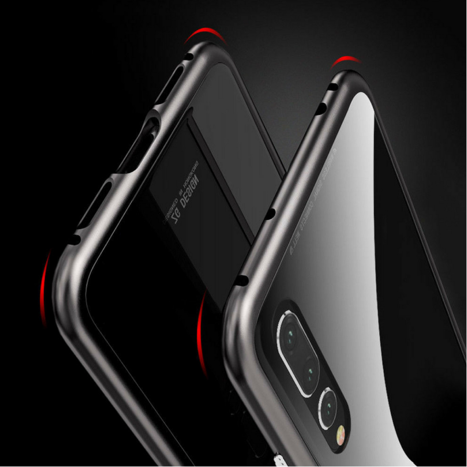 COVER MAGNETICA PER XIAOMI REDMI NOTE 9 PRO CUSTODIA CON RETRO VETRO TEMPERATO