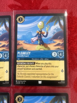 4x Lorcana Azurite Sea - Pleakley - Scientific Expert - 144/204 - x4