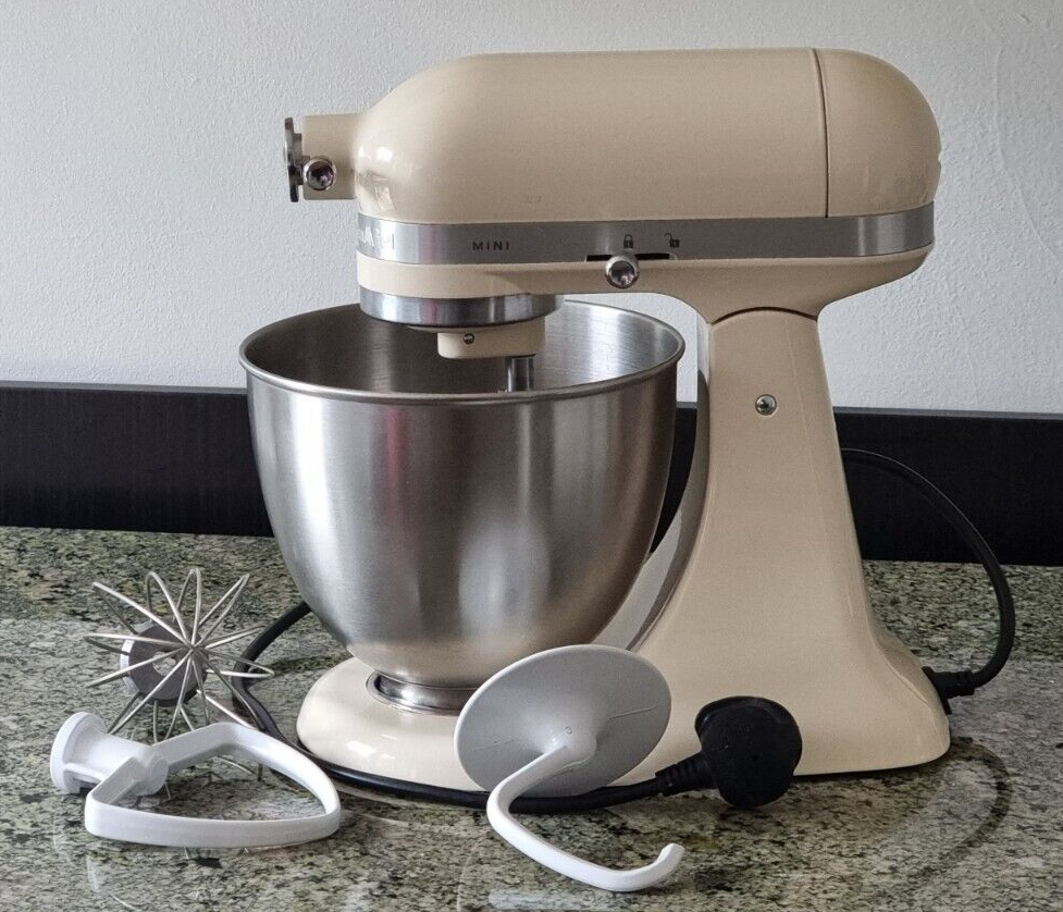 KitchenAid Mini Stand Mixer Almond Cream Stainless Steel