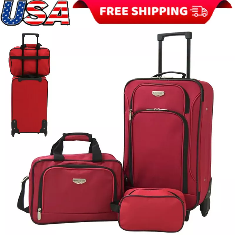 Luggage Carry-On 3 Piece Set Storage Bag Rolling 20-inch 14 Tote