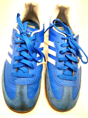 adidas SAMBA Blue Leather, Suede Accents SZ 5.5, Ortho Lite