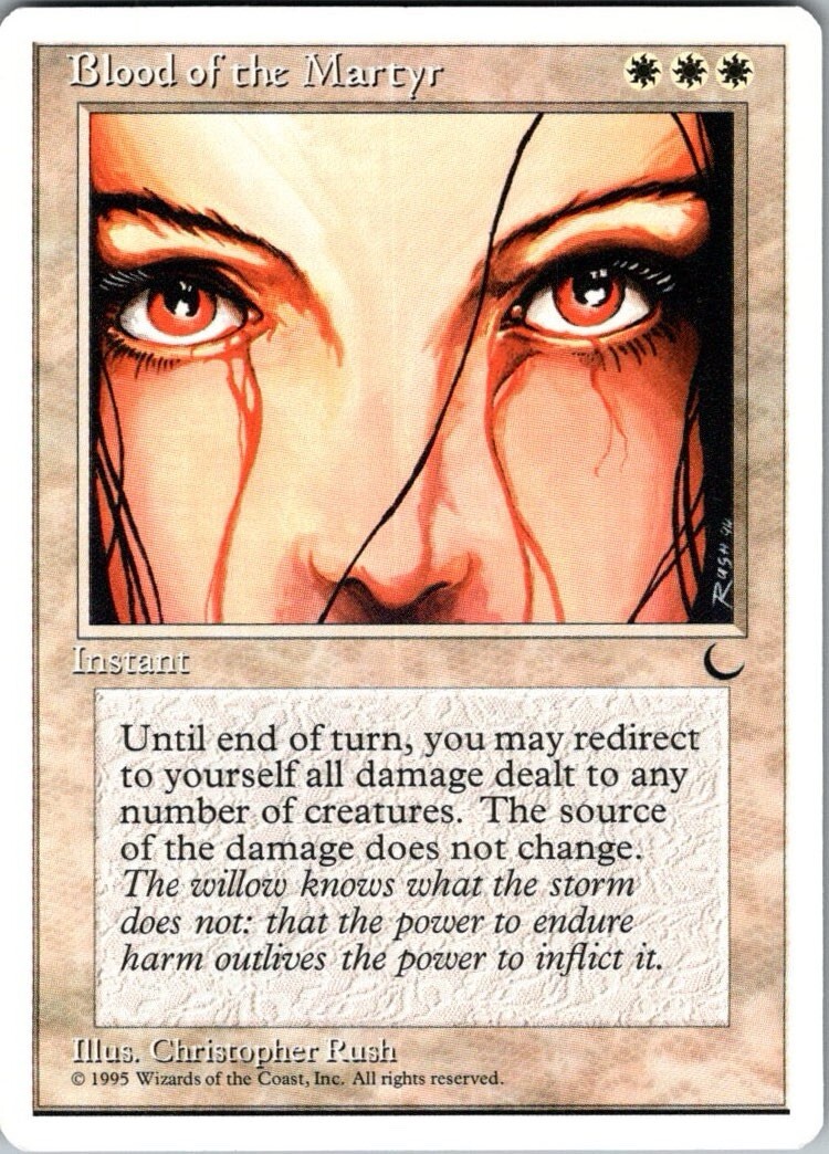 Blood of the Martyr The Dark NM White Uncommon MAGIC GATHERING CARD AP13