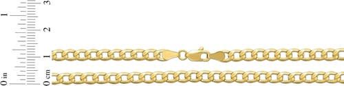 Floreo 10k Yellow Gold 4mm Hollow Cuban Curb Bracelet or Anklet - Picture 16 of 17