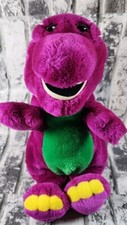 Vintage Barney The Dinosaur 13" Plush 1993 Lyons Group Purple Stuffed Animal Toy