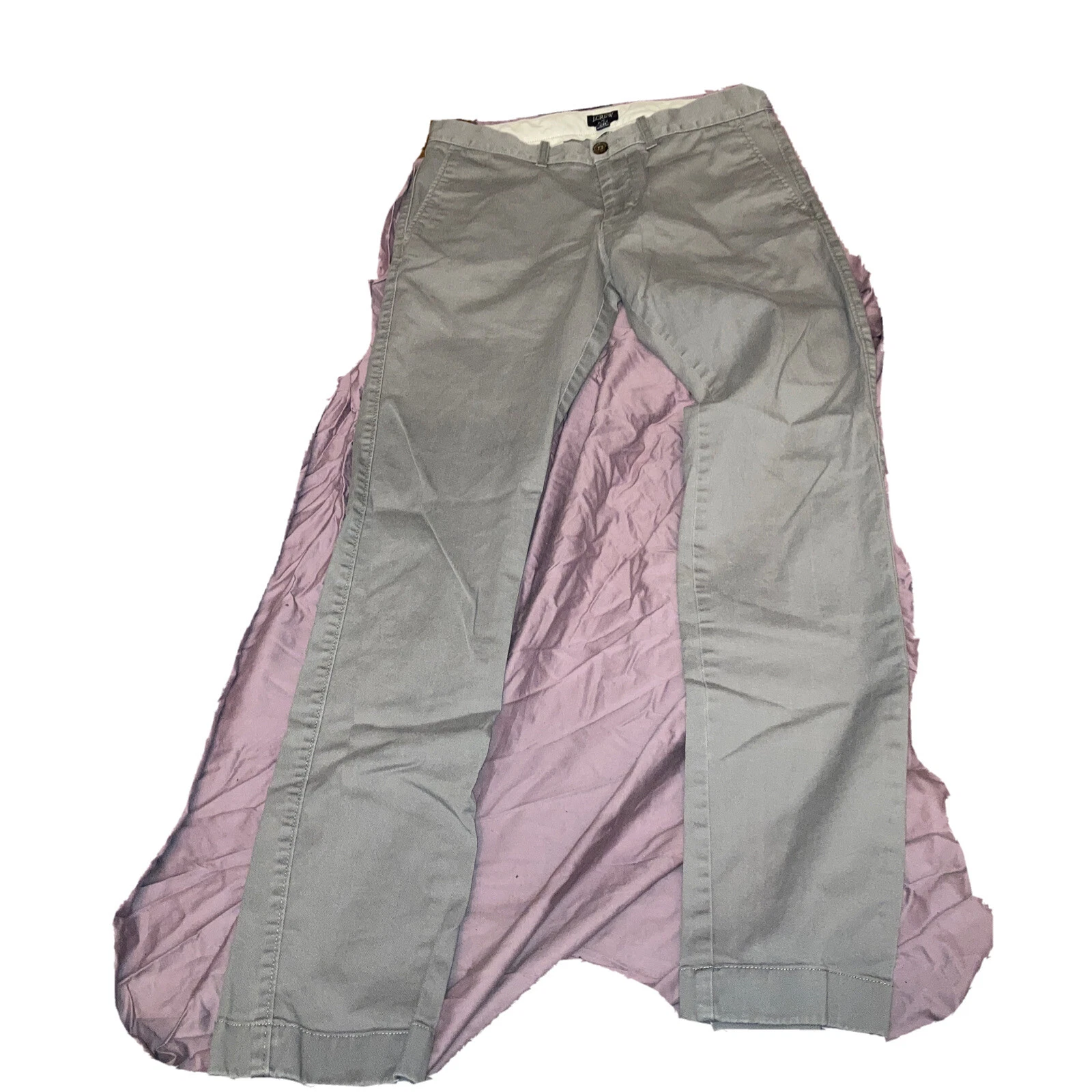 J Crew Pants Mens 29x32 Chino Gray Slim Straight Cotton Stretch Casual Flex