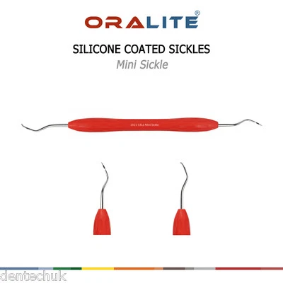 ORALITE MINI SICKLE SILICONE COATED SICKLE SCALER DENTAL HAND INSTRUMENT PERIODONTIC CE