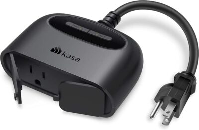 Kasa Outdoor Smart Plug, Smart Home Wi-Fi Outlet with 2 Sockets, IP64 Weather Re