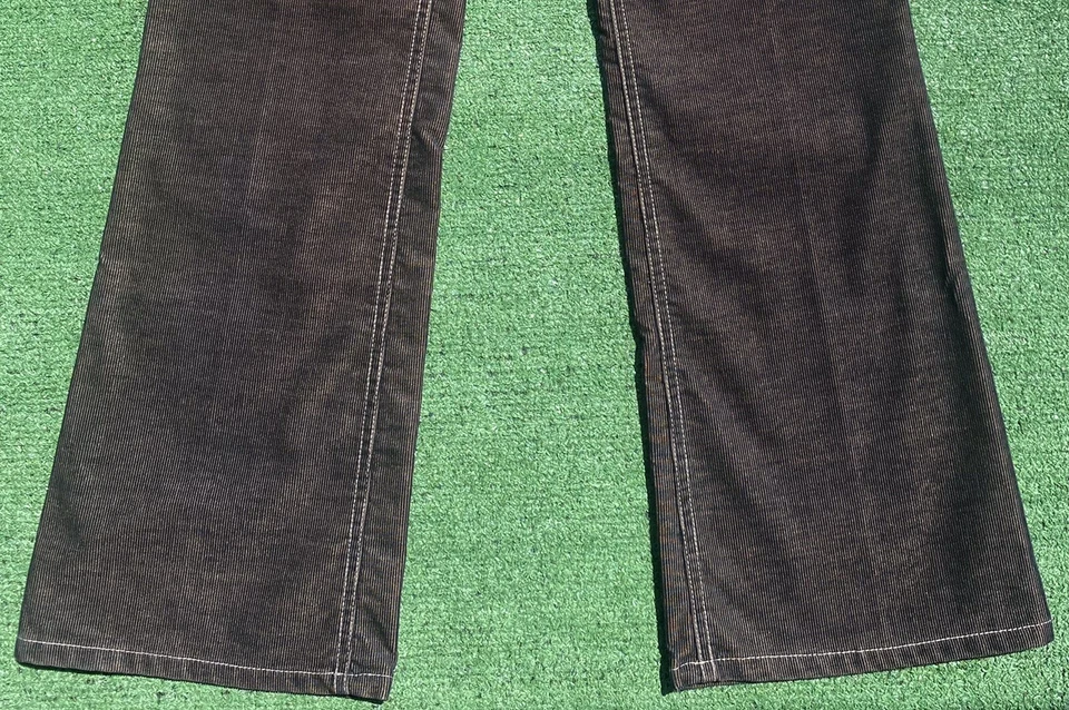 "Pantalones acampanados Harley Davidson negros de pana para mujer talla 35"" cintura" Foto 3 de 4