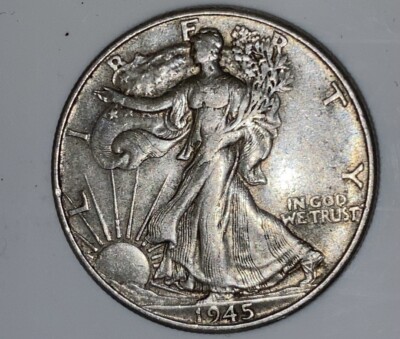 1945 50C Standing Liberty Silver Proof Half Dollar~ Fine Detail Uncirculated