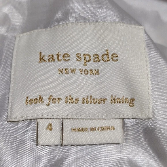 Abito Kate Spade Dorothy Zebra stampa seta cambio donna 4 bianco marrone festa evento