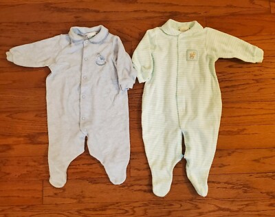 Vintage Carters Snap Footed Sleeper Pajamas 3-6 Months Lot of