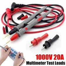 Multimeter Test Leads for Fluke Meter Electrical Alligator Clip Probes 1000V 20A