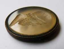 Camée intaille sur agate Bijou ancien 18e siècle cameo intaglio