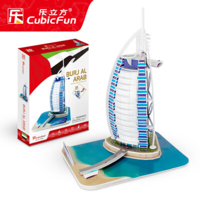 CubicFun Dubai Hotel BURJ AL ARAB Ancient Building 3D Puzzle Assembly Model