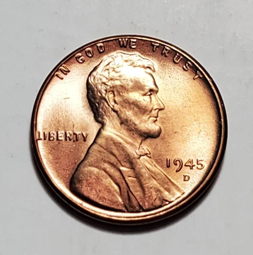 1945 D LINCOLN WHEAT PENNY UNC #C6846