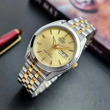 Orient Tristar Automatic SAB0D001G Gold Dial Luminous Tow Tone Made in Japan
