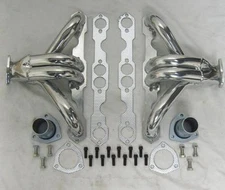 Small Block Chevy Ceramic Coated Hugger Headers Shorty Street Rod 350 400 SBC