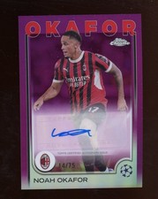 2024 Topps Chrome UEFA UCC Noah Okafor Auto Magenta 14/75