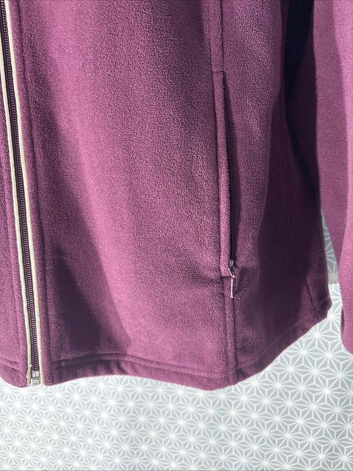 Womens Maine New England Uk 16 Red Wine Fleece Full Zip Long Sleeve Sweater Top - Image 3 of 4