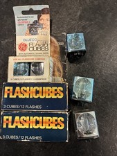 Sylvania Blue Dot Camera Flash Cubes lot With Some Loose Vintage
