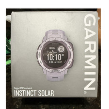 Garmin Instinct Solar GPS Smartwatch Lavender Silicone Band 45mm Solar Charging