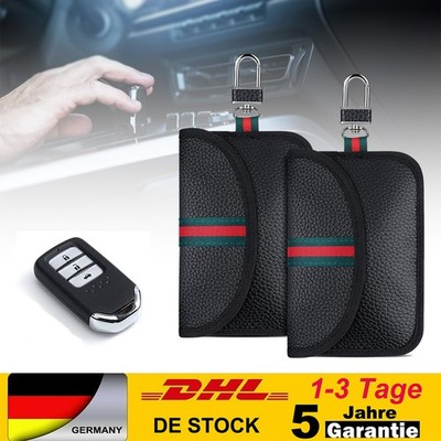 2 PACK Autoschlüssel Keyless Go Schutz RFID Funk Schlüssel Blocker Oxford Tasche