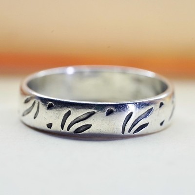 Size 9.25, Vintage Shube sterling silver handmade ring, 925 band