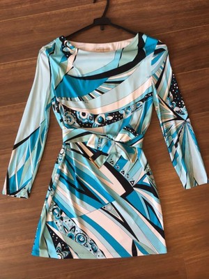 Emilio Pucci Kleid Damen Größe42 Viskose Blau 31RM99 31870