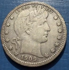 1909 P  Barber Quarter