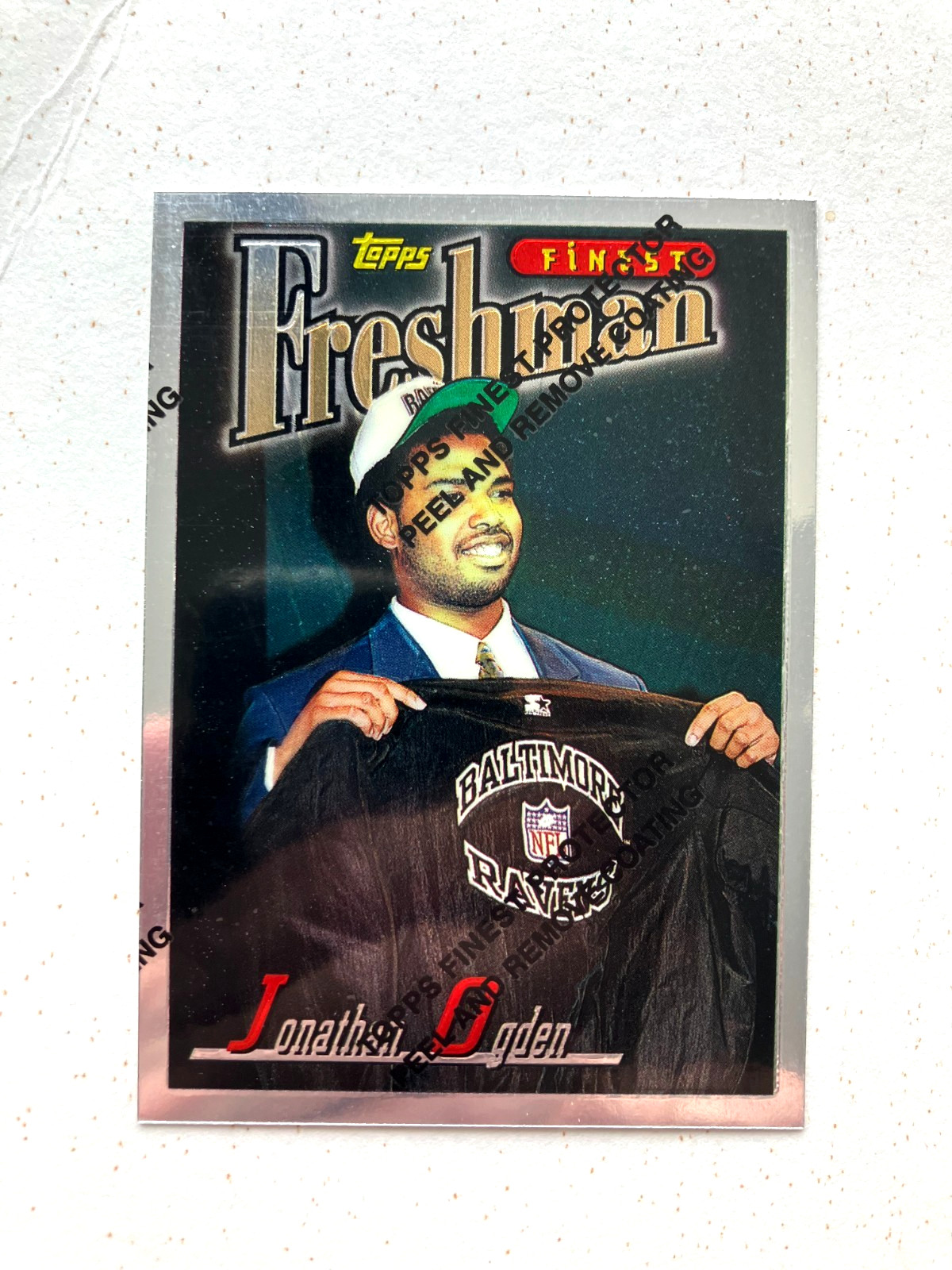 Jonathan Ogden 1996 Finest #308 Silver RC Baltimore Ravens UCLA Bruins HOF