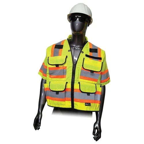 SitePro Fluorescent Lime Premium Class 2 Surveyors Vest (2X-Large) | - product listing photo