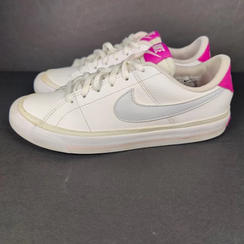 Scarpe Nike Court Legacy GS Big Girls taglia 5Y DA5380 115 bianco rosa retrò