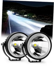  4 Inch Round LED Pod Lights, 60W 6000LM LED 2pcs 4 inch White Light Spotlight