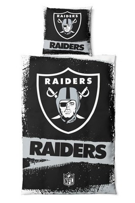 NFL Bettwäsche Set Las Vegas Raiders Raw Bedding Set Bettbezug 200x135cm