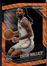 2024-25 Panini Prizm Black #20 Cason Wallace Orange Wave Prizms #/60