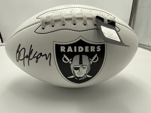 Bo Jackson SIGNED Los Angeles Raiders Team Football Pro Cert COA NFL HEISMAN