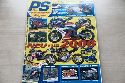 3) PS Sport Motorrad 08/2005 - Ducati 749 R mit 123PS  - Yamaha YZF-R6 TTSL mit