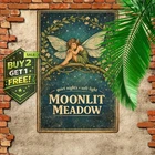 Fairy Garden Rectangular Vintage Tin Sign 8x12 Magical Wall Decor Plaque