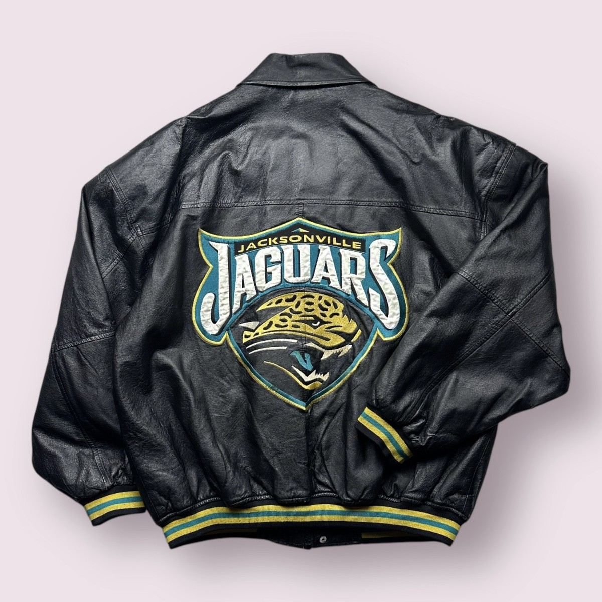 Vintage Men's Jacksonville Jaguars Leather NFL Jacket Size L Vintage Men's Jacksonville Jaguars Leather NFL Jacket Size L