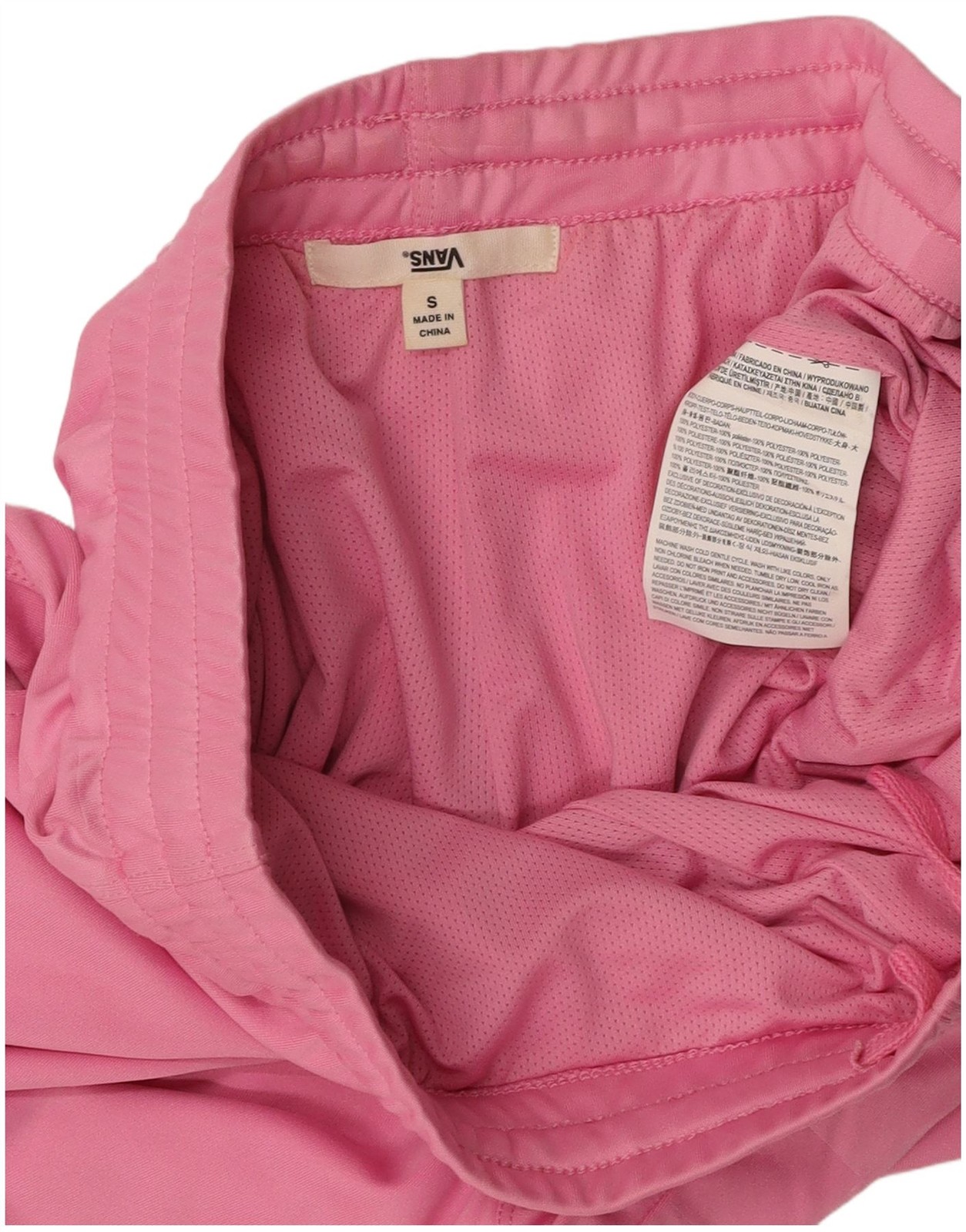 VANS Womens Sport Shorts UK 10 Small  Pink Polyester NU19 image 3