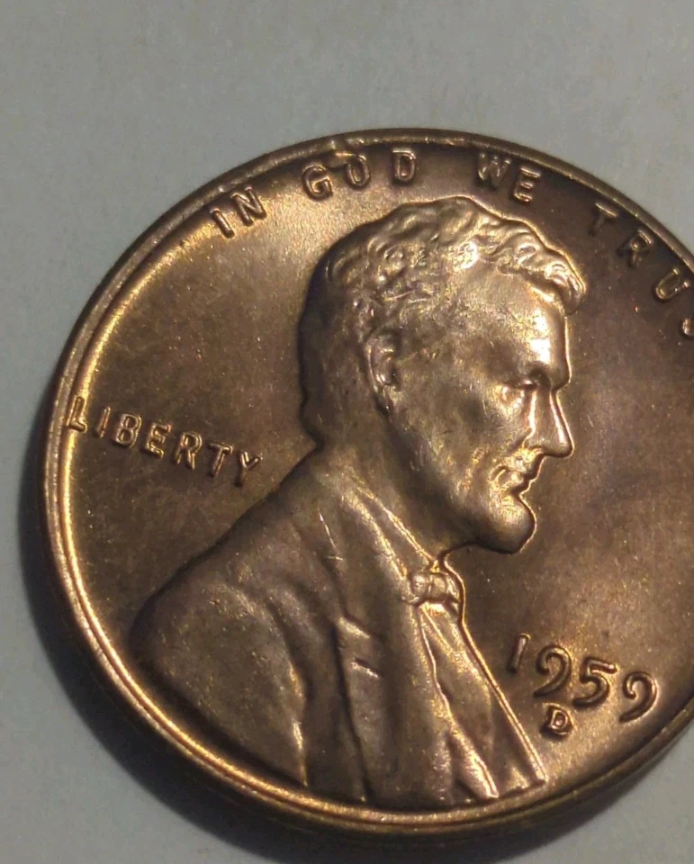 1959 D Lincoln Cent With Cud Error & RePunched Mint Mark &Some Minor Errors - Image 4 of 4