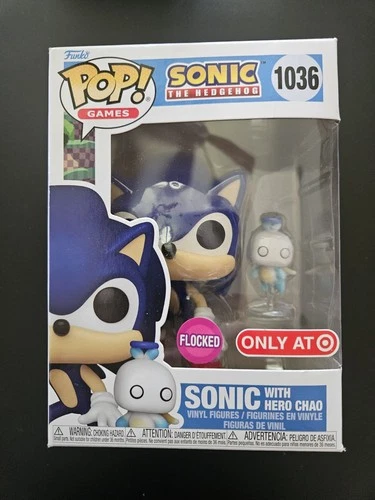 Funko Pop! Games Sonic the Hedgehog w/ Hero Chao #1036 Flocked Target Exclusive