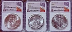1986[S]-1988[S]-1991[S]: American Ag-Eagle MINT-STATE-TRIFECTA! MS70/CABRAL