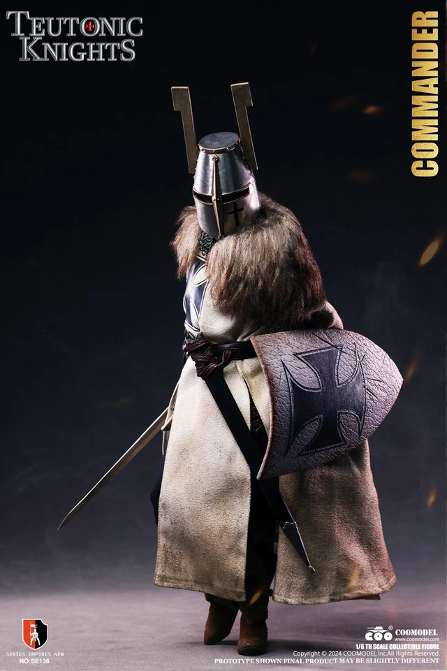 COOMODEL SE136 EMPIRES TEUTONIC KNIGHTS / COMMANDER 1/6 FIGURE White Bronze Ver - Image 4 of 4