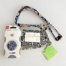 Vera Bradley 3 Piece Lot Lanyard Only Key Ring Luggage Tag PopSocket Bundle