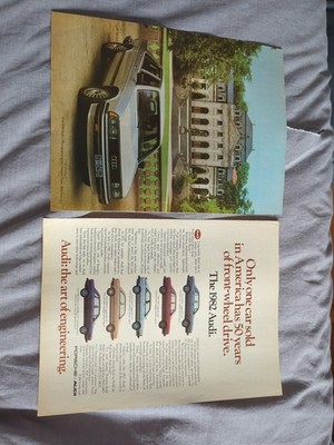 Audi 5000 Turbo 2pc Magazine Ad 1982 Vintage